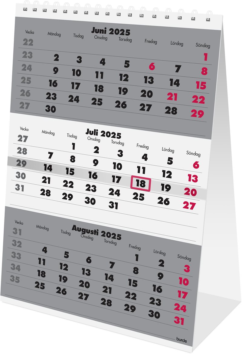 Kalender 2025 Bordskalender Triplaner