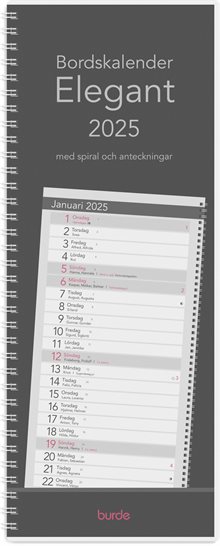 Kalender 2025 Bordskalender Elegant spiral